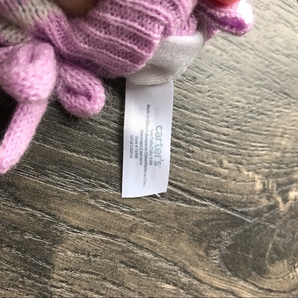 2/$8 Carters 0-6m booties, purple, multicolor - Picture 5 of 5